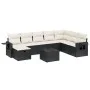 8-teiliges Gartensofa-Set mit schwarzen Polstern aus synthetischem Rattan. von , Gartensets - Ref: Foro24-3263902, Preis: 514...