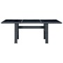 Mesa de jardín de ratán sintético y vidrio templado gris oscuro de vidaXL, Mesas de jardín - Ref: Foro24-313309, Precio: 196,...