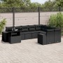 Garden sofa set 10 pieces with black synthetic rattan cushions by , Garden sets - Ref: Foro24-3269395, Price: 699,19 €, Disco...