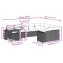 Garden sofa set 10 pieces with black synthetic rattan cushions by , Garden sets - Ref: Foro24-3269395, Price: 699,19 €, Disco...