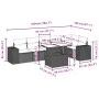 7-piece garden sofa set with black synthetic rattan cushions by , Garden sets - Ref: Foro24-3269175, Price: 568,26 €, Discoun...