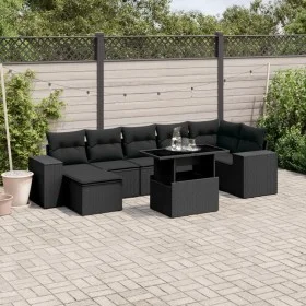 8-piece garden sofa set with black synthetic rattan cushions by , Garden sets - Ref: Foro24-3269315, Price: 604,53 €, Discoun...