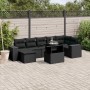 8-teiliges Gartensofa-Set mit schwarzen Polstern aus synthetischem Rattan. von , Gartensets - Ref: Foro24-3269315, Preis: 567...