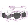 8-teiliges Gartensofa-Set mit schwarzen Polstern aus synthetischem Rattan. von , Gartensets - Ref: Foro24-3269315, Preis: 567...
