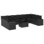 Garden sofa set 11 pieces and black synthetic rattan cushions by , Garden sets - Ref: Foro24-3269405, Price: 811,74 €, Discou...