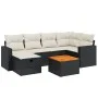 Set de comedor de jardín 7 pzas y cojines ratán sintético negro de , Conjuntos de jardín - Ref: Foro24-3264836, Precio: 403,2...