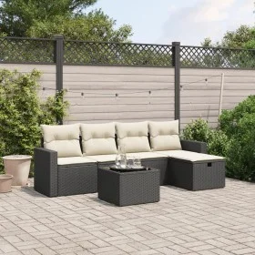 6-piece garden sofa set with black synthetic rattan cushions by , Garden sets - Ref: Foro24-3263472, Price: 341,61 €, Discoun...
