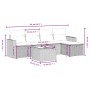 6-teiliges Gartensofa-Set und Kissen aus schwarzem Kunststoff-Rattan. von , Gartensets - Ref: Foro24-3263472, Preis: 334,59 €...