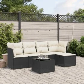 6-piece garden sofa set with black synthetic rattan cushions by , Garden sets - Ref: Foro24-3263142, Price: 344,46 €, Discoun...