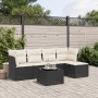 Set de sofás de jardín 6 piezas y cojines ratán sintético negro de , Conjuntos de jardín - Ref: Foro24-3263142, Precio: 322,85 €