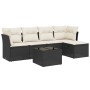 6-piece garden sofa set with black synthetic rattan cushions by , Garden sets - Ref: Foro24-3263142, Price: 324,58 €, Discoun...