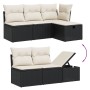 6-piece garden sofa set with black synthetic rattan cushions by , Garden sets - Ref: Foro24-3263142, Price: 324,58 €, Discoun...