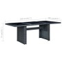 Garden table in synthetic rattan and dark gray tempered glass by vidaXL, Garden tables - Ref: Foro24-313309, Price: 208,07 €,...