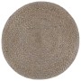 Puf hecho a mano gris claro 45x30 cm yute by , Ottomans - Ref: Foro24-248081, Price: 72,41 €, Discount: %
