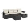 6-teiliges Gartensofa-Set mit schwarzen Polstern aus synthetischem Rattan. von , Gartensets - Ref: Foro24-3263782, Preis: 346...