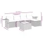 6-teiliges Gartensofa-Set mit schwarzen Polstern aus synthetischem Rattan. von , Gartensets - Ref: Foro24-3263782, Preis: 346...