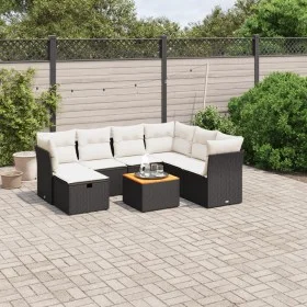 Set de sofás de jardín 8 piezas y cojines ratán sintético negro by , Garden sets - Ref: Foro24-3264738, Price: 456,47 €, Disc...