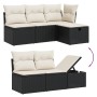 6-teiliges Gartensofa-Set mit schwarzen Polstern aus synthetischem Rattan. von , Gartensets - Ref: Foro24-3264710, Preis: 319...