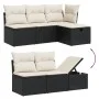 6-teiliges Gartensofa-Set mit schwarzen Polstern aus synthetischem Rattan. von , Gartensets - Ref: Foro24-3264710, Preis: 328...
