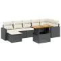 Set de sofás de jardín 8 piezas y cojines ratán sintético negro by , Garden sets - Ref: Foro24-3264731, Price: 456,47 €, Disc...