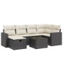 Set de comedor de jardín 7 pzas y cojines ratán sintético negro de , Conjuntos de jardín - Ref: Foro24-3263492, Precio: 402,37 €