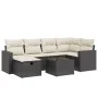 Set de comedor de jardín 7 pzas y cojines ratán sintético negro by , Garden sets - Ref: Foro24-3263492, Price: 417,06 €, Disc...