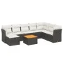 Set de sofás de jardín 8 piezas y cojines ratán sintético negro by , Garden sets - Ref: Foro24-3264759, Price: 498,83 €, Disc...