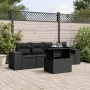 Set de muebles de jardín 5 pzas y cojines ratán sintético negro by , Garden sets - Ref: Foro24-3268985, Price: 410,76 €, Disc...