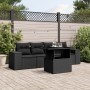 Set de muebles de jardín 5 pzas y cojines ratán sintético negro by , Garden sets - Ref: Foro24-3268985, Price: 387,82 €, Disc...