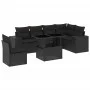 Set de sofás de jardín 7 pzas con cojines ratán sintético negro by , Garden sets - Ref: Foro24-3269195, Price: 568,26 €, Disc...