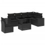 Set de sofás de jardín 7 pzas con cojines ratán sintético negro by , Garden sets - Ref: Foro24-3269195, Price: 532,82 €, Disc...