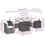 Set de sofás de jardín 7 pzas con cojines ratán sintético negro by , Garden sets - Ref: Foro24-3269195, Price: 568,26 €, Disc...
