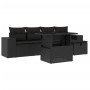 6-teiliges Gartensofa-Set mit schwarzen Polstern aus synthetischem Rattan. von , Gartensets - Ref: Foro24-3275285, Preis: 444...