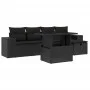 6-teiliges Gartensofa-Set mit schwarzen Polstern aus synthetischem Rattan. von , Gartensets - Ref: Foro24-3275285, Preis: 462...