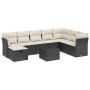 8-teiliges Gartensofa-Set mit schwarzen Polstern aus synthetischem Rattan. von , Gartensets - Ref: Foro24-3263282, Preis: 475...