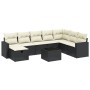 8-teiliges Gartensofa-Set mit schwarzen Polstern aus synthetischem Rattan. von , Gartensets - Ref: Foro24-3263592, Preis: 493...