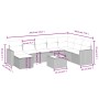 8-teiliges Gartensofa-Set mit schwarzen Polstern aus synthetischem Rattan. von , Gartensets - Ref: Foro24-3263592, Preis: 493...