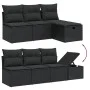 8-piece garden sofa set with black synthetic rattan cushions by , Garden sets - Ref: Foro24-3275305, Price: 610,03 €, Discoun...