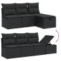 8-teiliges Gartensofa-Set mit schwarzen Polstern aus synthetischem Rattan. von , Gartensets - Ref: Foro24-3275305, Preis: 583...