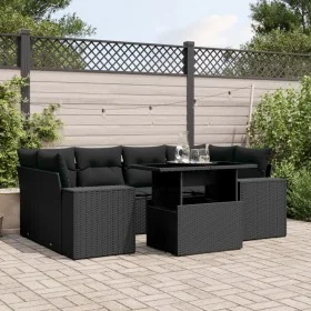 7-piece garden sofa set with black synthetic rattan cushions by , Garden sets - Ref: Foro24-3269015, Price: 562,92 €, Discoun...