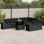 Garden sofa set 10 pieces with black synthetic rattan cushions by , Garden sets - Ref: Foro24-3269385, Price: 725,32 €, Disco...