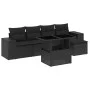 Set de sofás de jardín 6 piezas y cojines ratán sintético negro de , Conjuntos de jardín - Ref: Foro24-3269125, Precio: 450,7...
