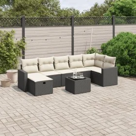 Garden sofa set 8 pieces and black synthetic rattan cushions by , Garden sets - Ref: Foro24-3263512, Price: 467,63 €, Discoun...