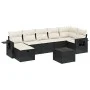 8-teiliges Gartensofa-Set mit schwarzen Polstern aus synthetischem Rattan. von , Gartensets - Ref: Foro24-3263822, Preis: 472...