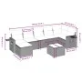 8-teiliges Gartensofa-Set mit schwarzen Polstern aus synthetischem Rattan. von , Gartensets - Ref: Foro24-3263822, Preis: 472...