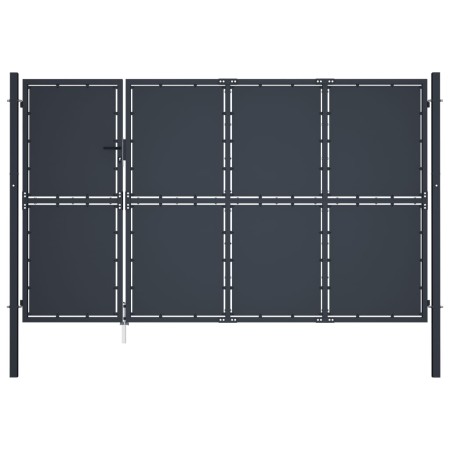 Anthracite grey steel garden gate 350x175 cm by , garden gates - Ref: Foro24-144539, Price: 822,32 €, Discount: %