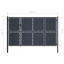 Anthrazitgraue Gartentür aus Stahl 350x175 cm von , Gartentore - Ref: Foro24-144539, Preis: 822,32 €, Rabatt: %