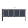 Anthrazitgraue Gartentür aus Stahl, 300x100 cm. von , Gartentore - Ref: Foro24-144524, Preis: 395,21 €, Rabatt: %
