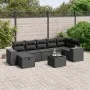 8-teiliges Gartensofa-Set und Kissen aus schwarzem Kunststoff-Rattan. von , Gartensets - Ref: Foro24-3264461, Preis: 567,94 €...