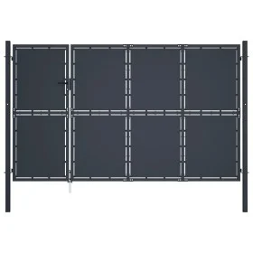 Anthrazitgraue Gartentür aus Stahl 350x150 cm von , Gartentore - Ref: Foro24-144538, Preis: 736,41 €, Rabatt: %